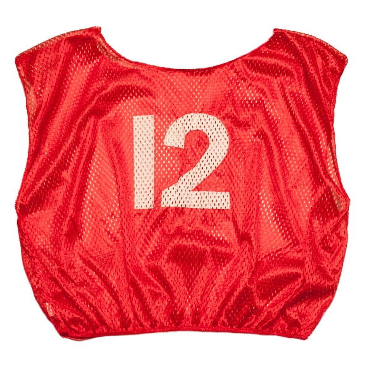 SVYWNRD Practice Numbered Youth Scrimmage Vest, Red
