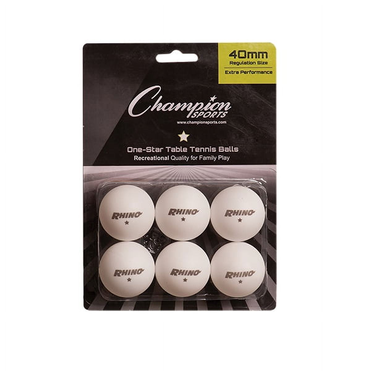 Picture of Champion Sports 1STAR6WH 8 x 5.75 x 1.5 in. 1 Star Table Tennis, White - 6 per Pack