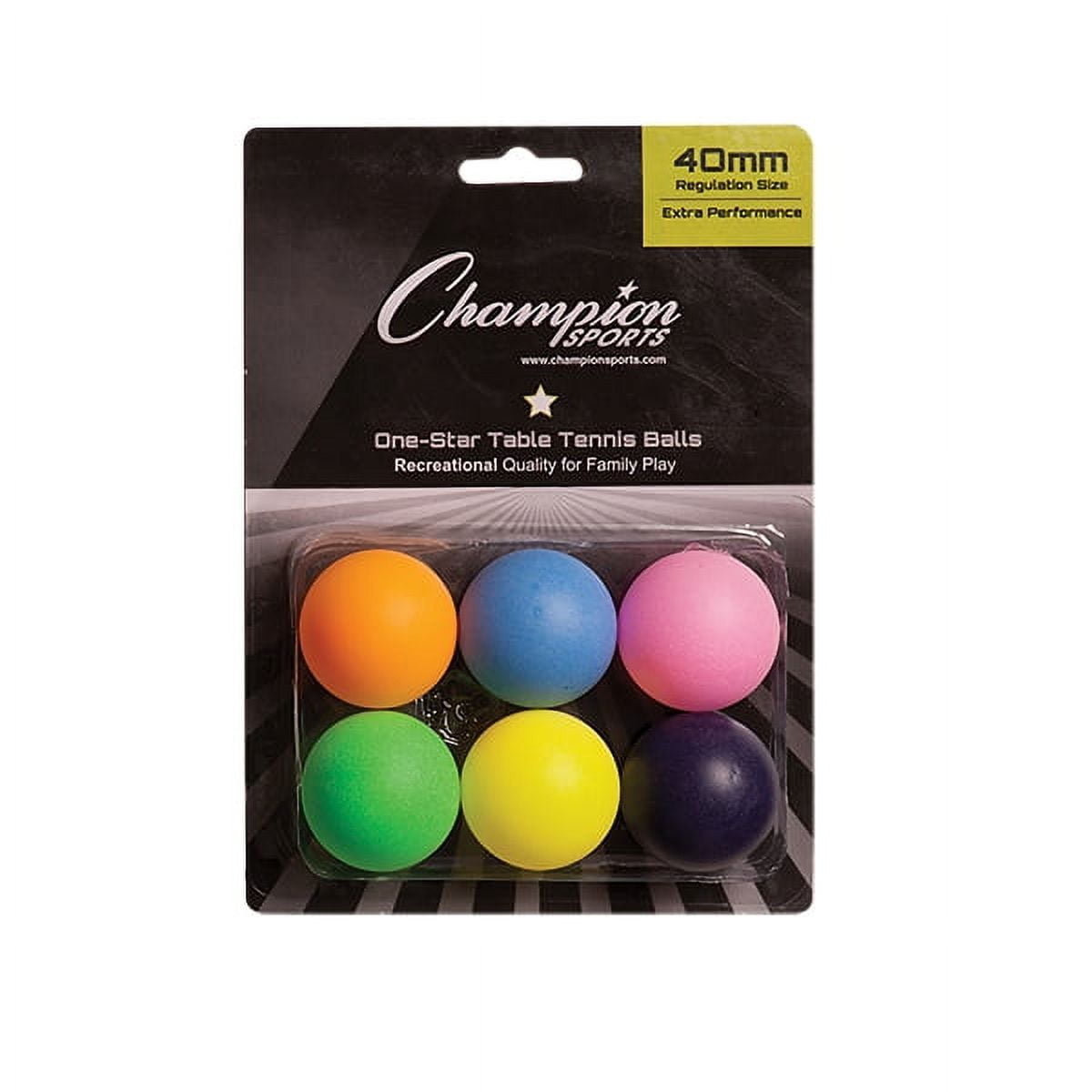 Picture of Champion Sports 1STAR6MP 8 x 5.75 x 1.5 in. 1 Star Table Tennis, Multicolor - 6 per Pack