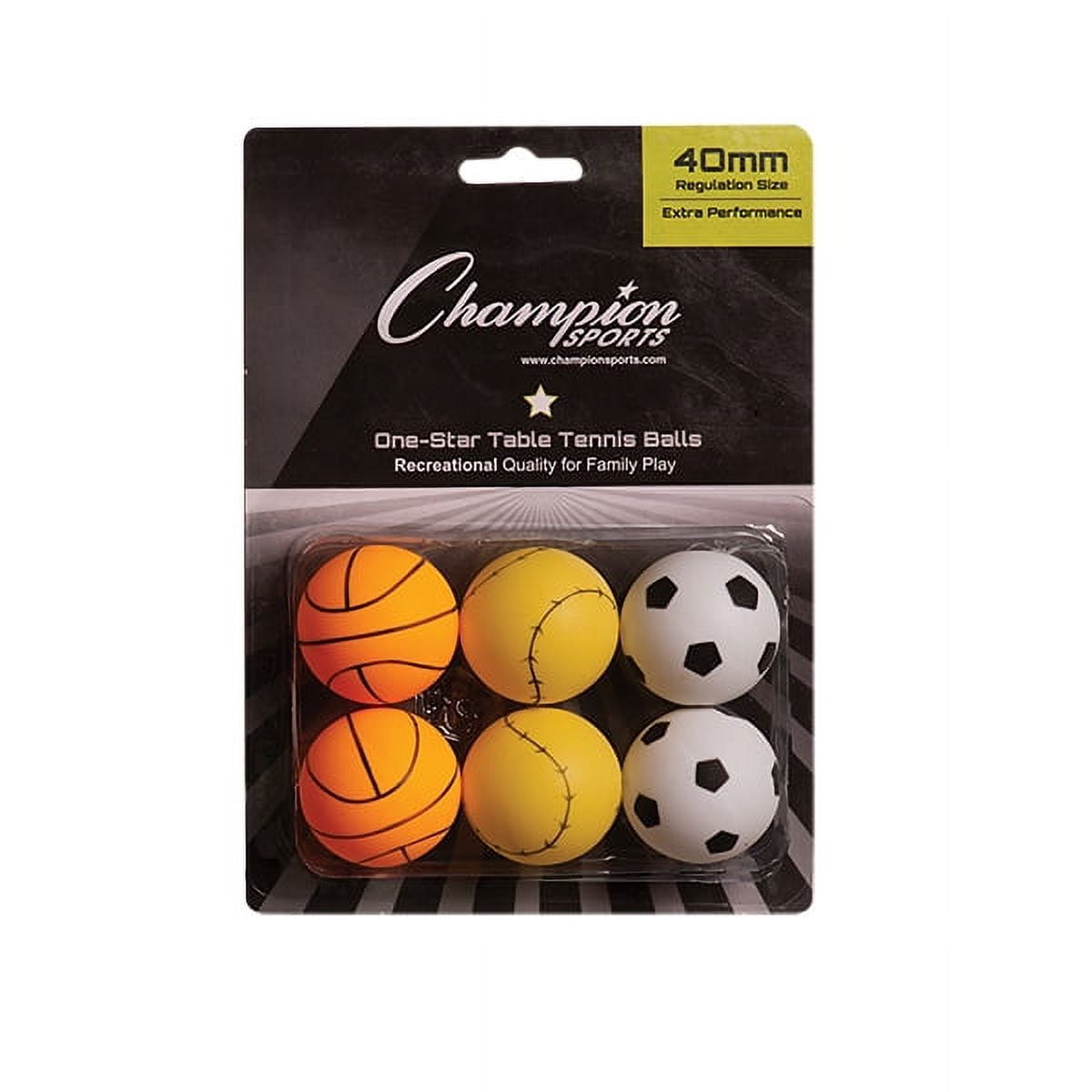 Picture of Champion Sports 1STAR6SP 8 x 5.75 x 1.5 in. 1 Star Table Tennis - 6 per Pack