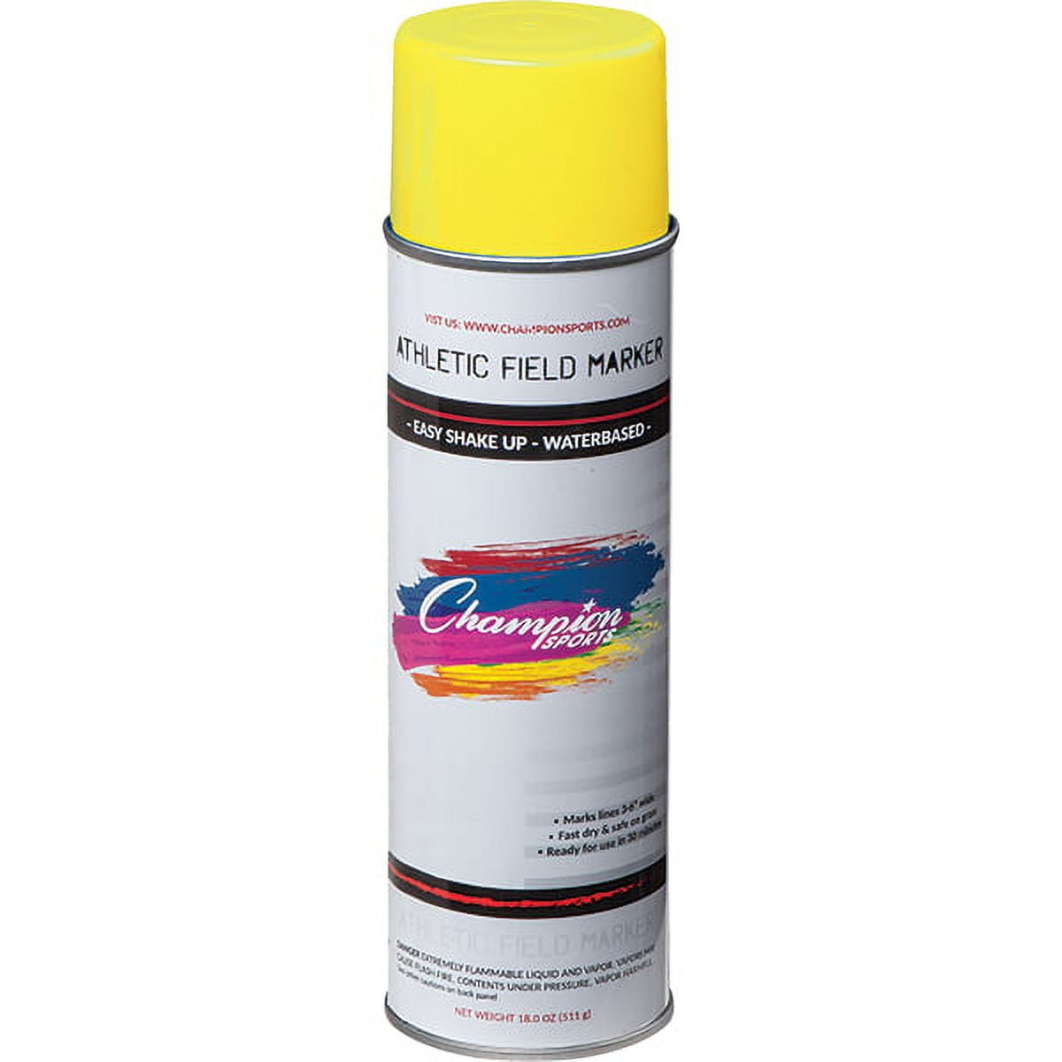 Picture of Champion Sports FMP4Y 1.66 oz Field Marking Paint, Yellow - 12 Cans per Case