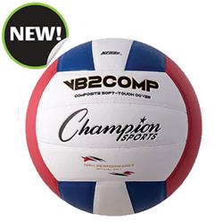 Picture of Champion Sports VB2RWB 8.25 in. VB Pro Comp Series Volleyball - Red&#44; Blue & White