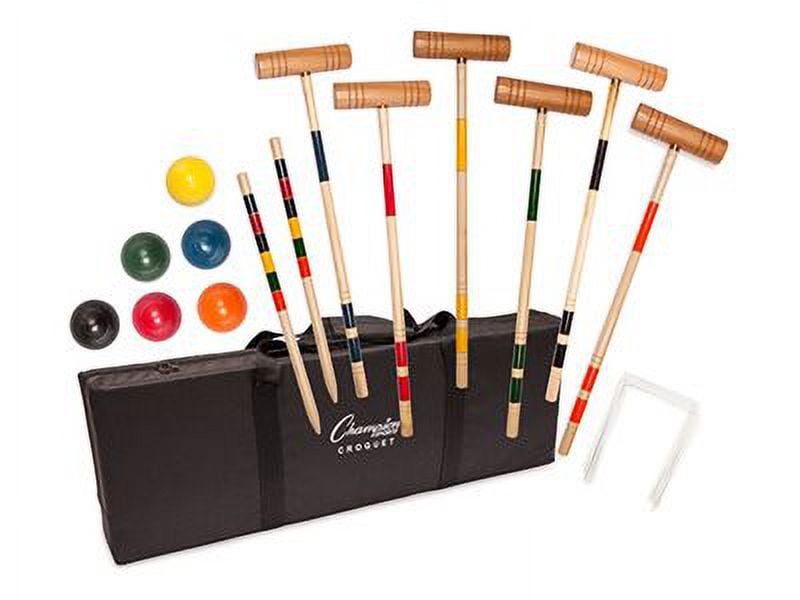 Picture of Champion Sports CRQSET 28 x 3.5 x 9.5 in. Deluxe Croquet Tournament Set