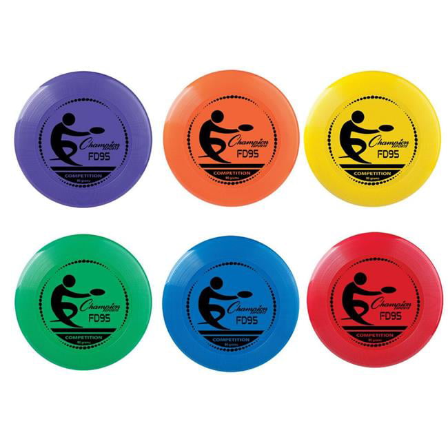 Picture of Champion Sports FD95SET 95 g Competition Plastic Discs - Set of 6