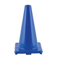 18 in. High Visibility Flexible Vinyl Cone, Blue