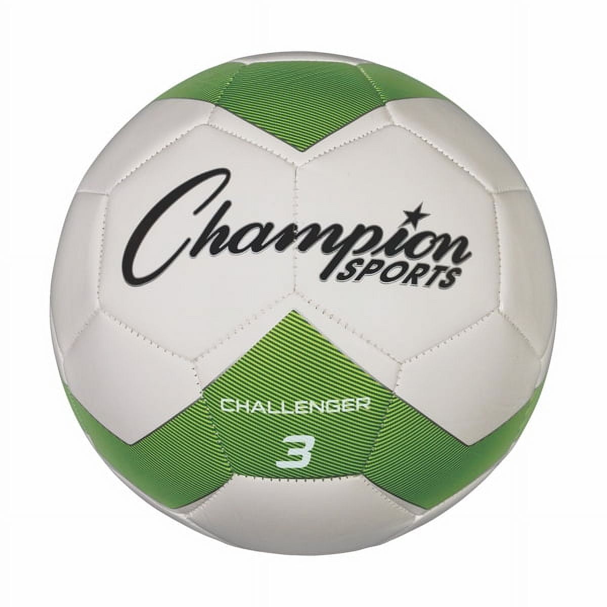 Picture of Champion Sports CH3GN Challenger Series Soccer Ball&#44; Green & White - Size 3
