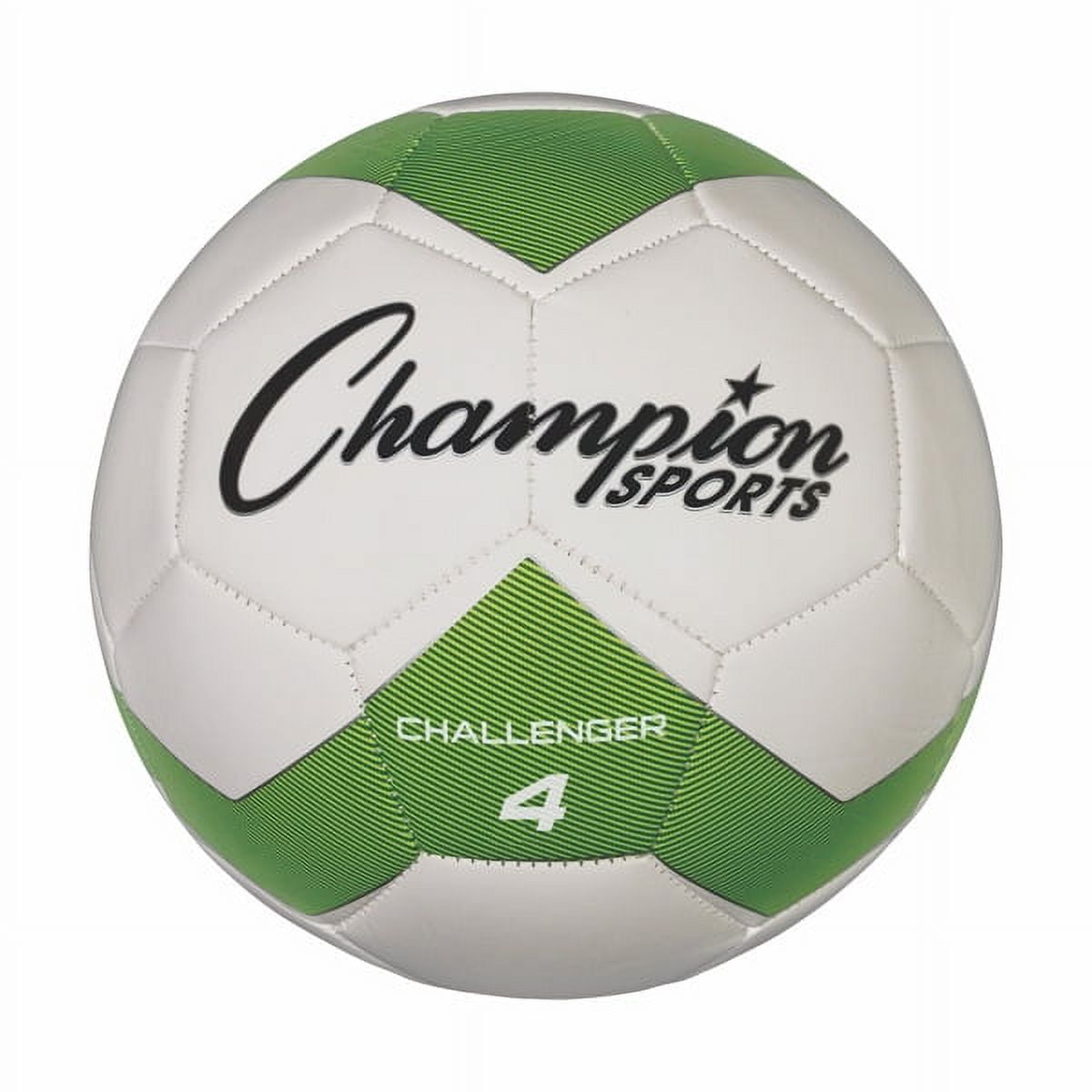 Picture of Champion Sports CH4GN Challenger Series Soccer Ball, Green & White - Size 4