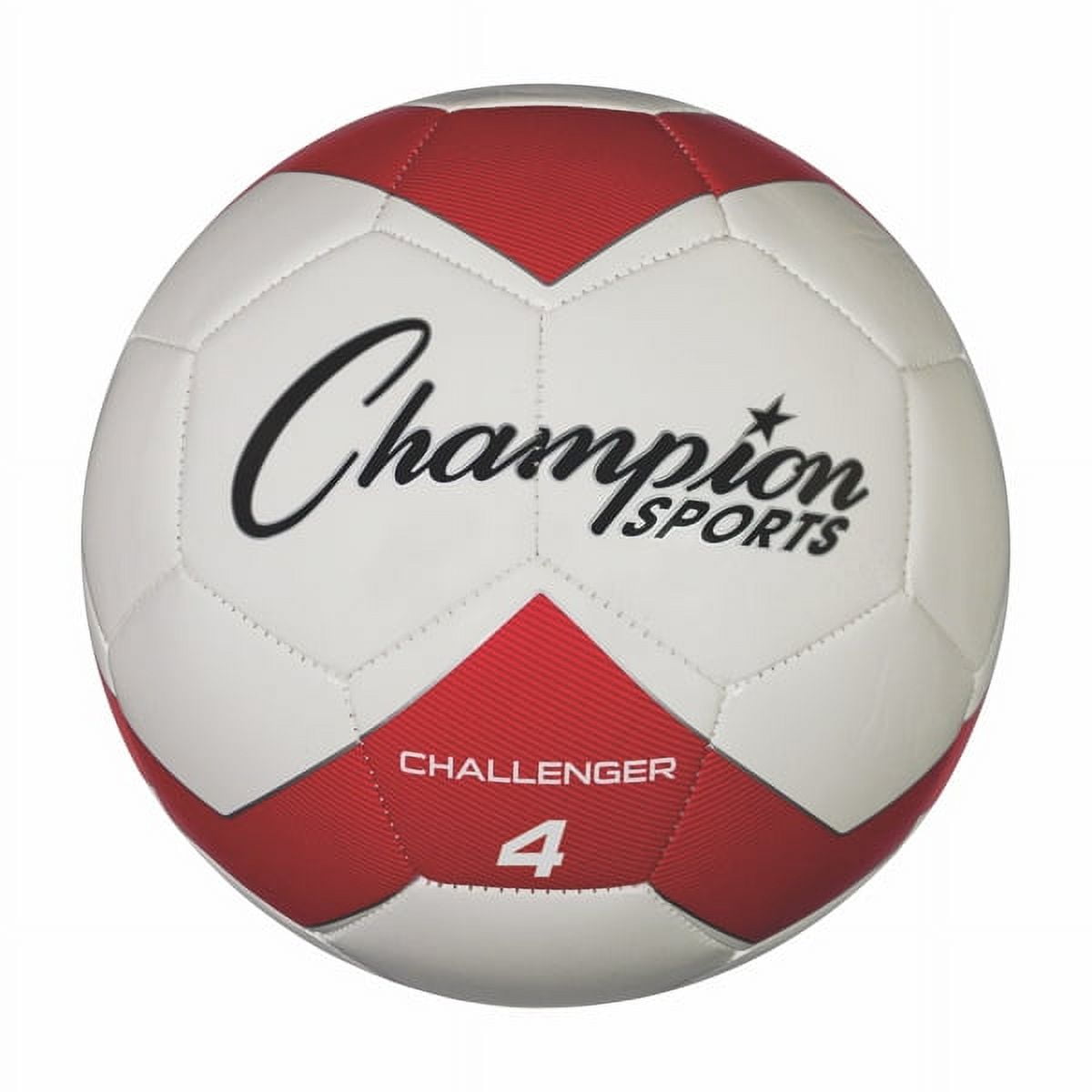 Picture of Champion Sports CH4RD Challenger Series Soccer Ball, Red & White - Size 4