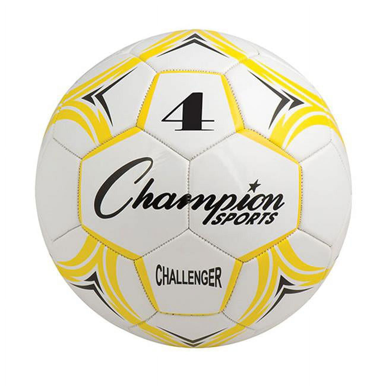 Picture of Champion Sports CH4YL Challenger Series Soccer Ball, Yellow & White - Size 4