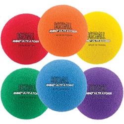 Picture of MFG NB3SET 3.5 in. Rhino Foam No Bounce Ball Set&#44; Multi Color - Set of 6