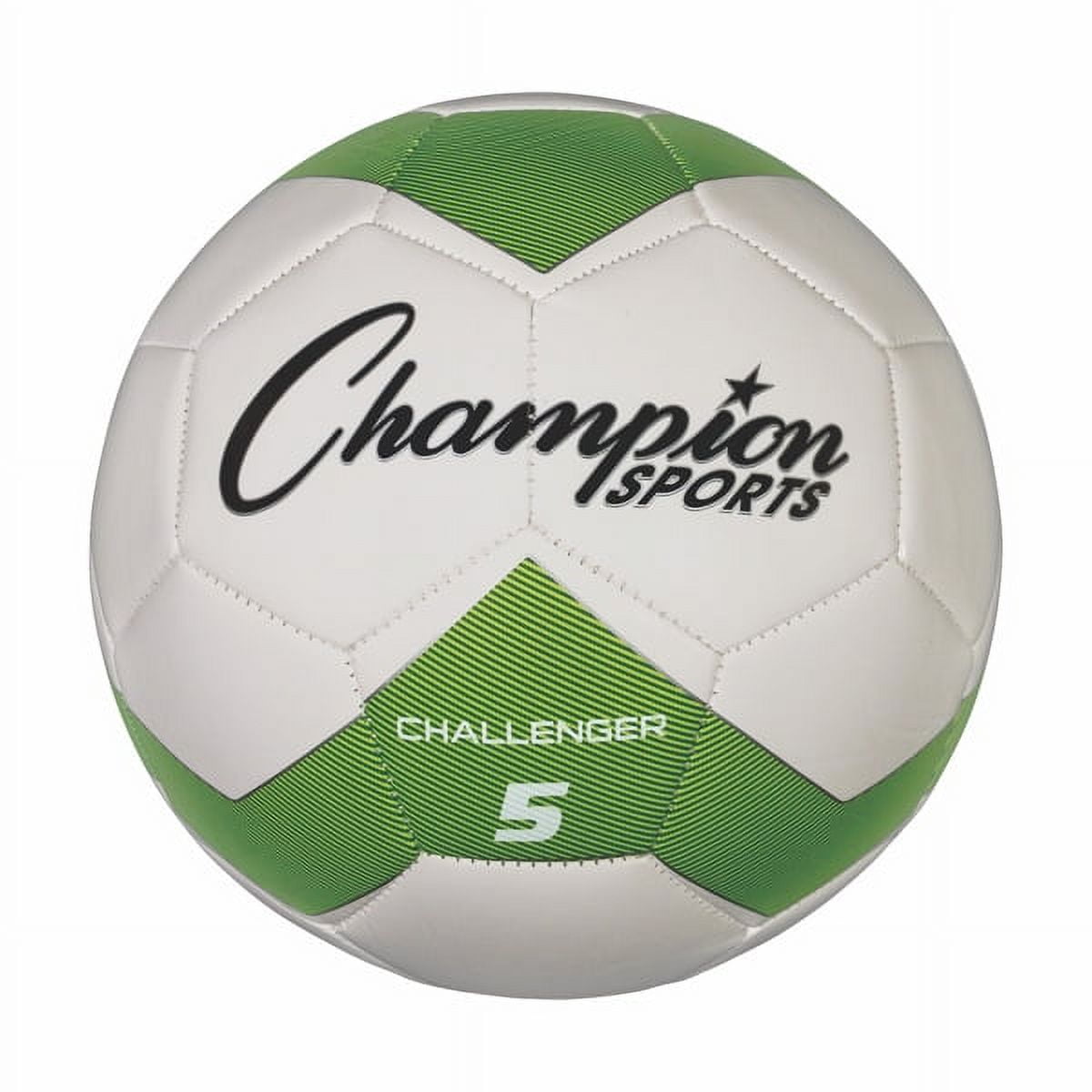 Picture of Champion Sports CH5GN Challenger Series Soccer Ball, Green & White - Size 5