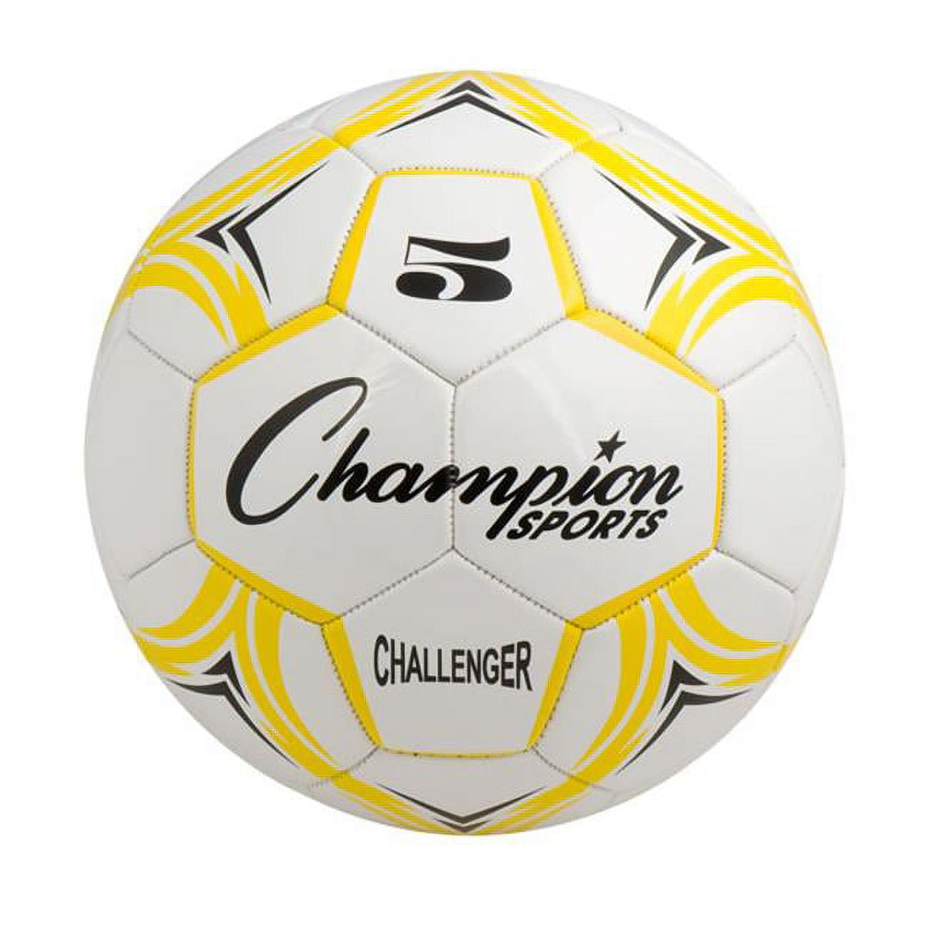 Picture of Champion Sports CH5YL Challenger Series Soccer Ball, Yellow & White - Size 5