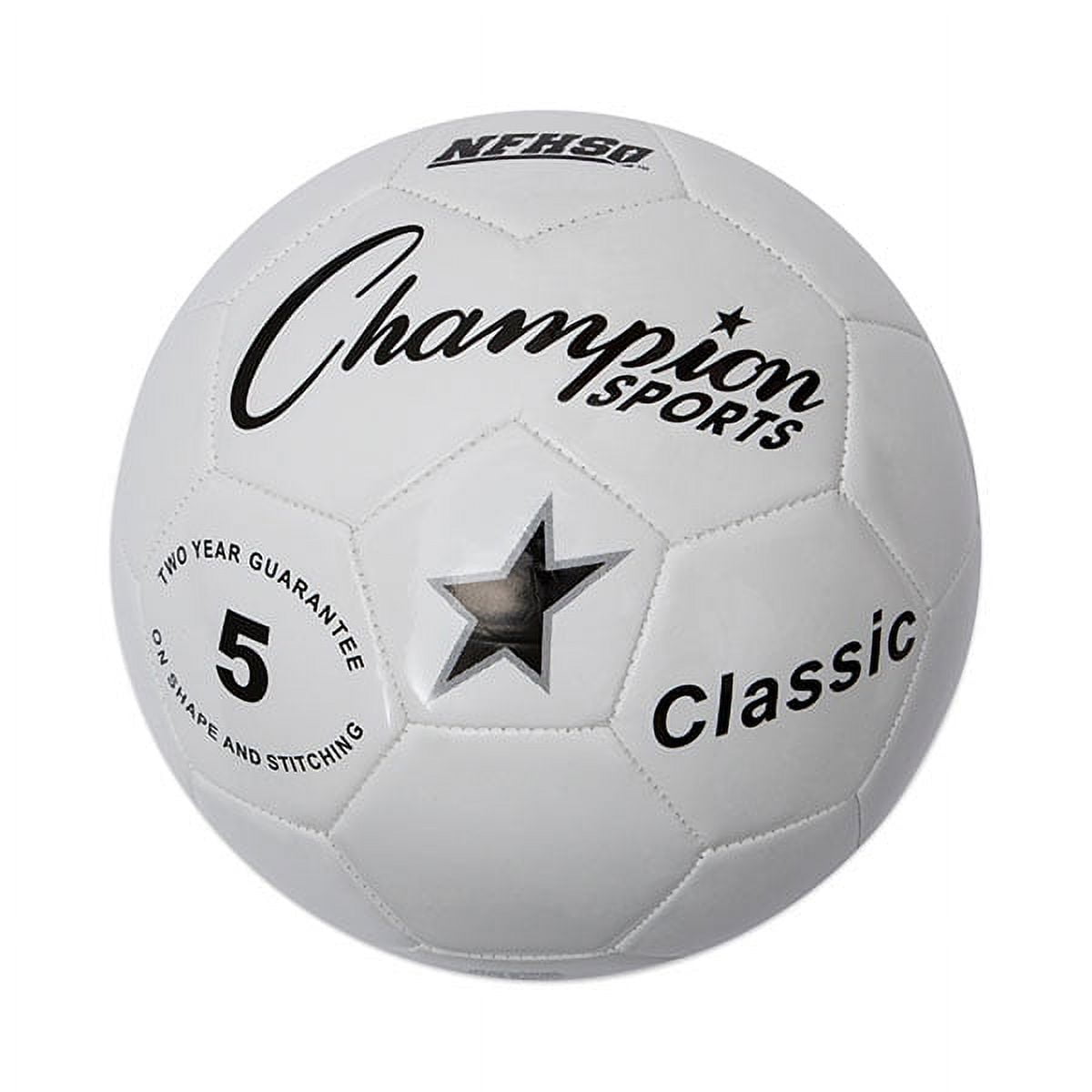 Picture of Champion Sports CLASSIC5 Classic Soccer Ball, White & Black - Size 5