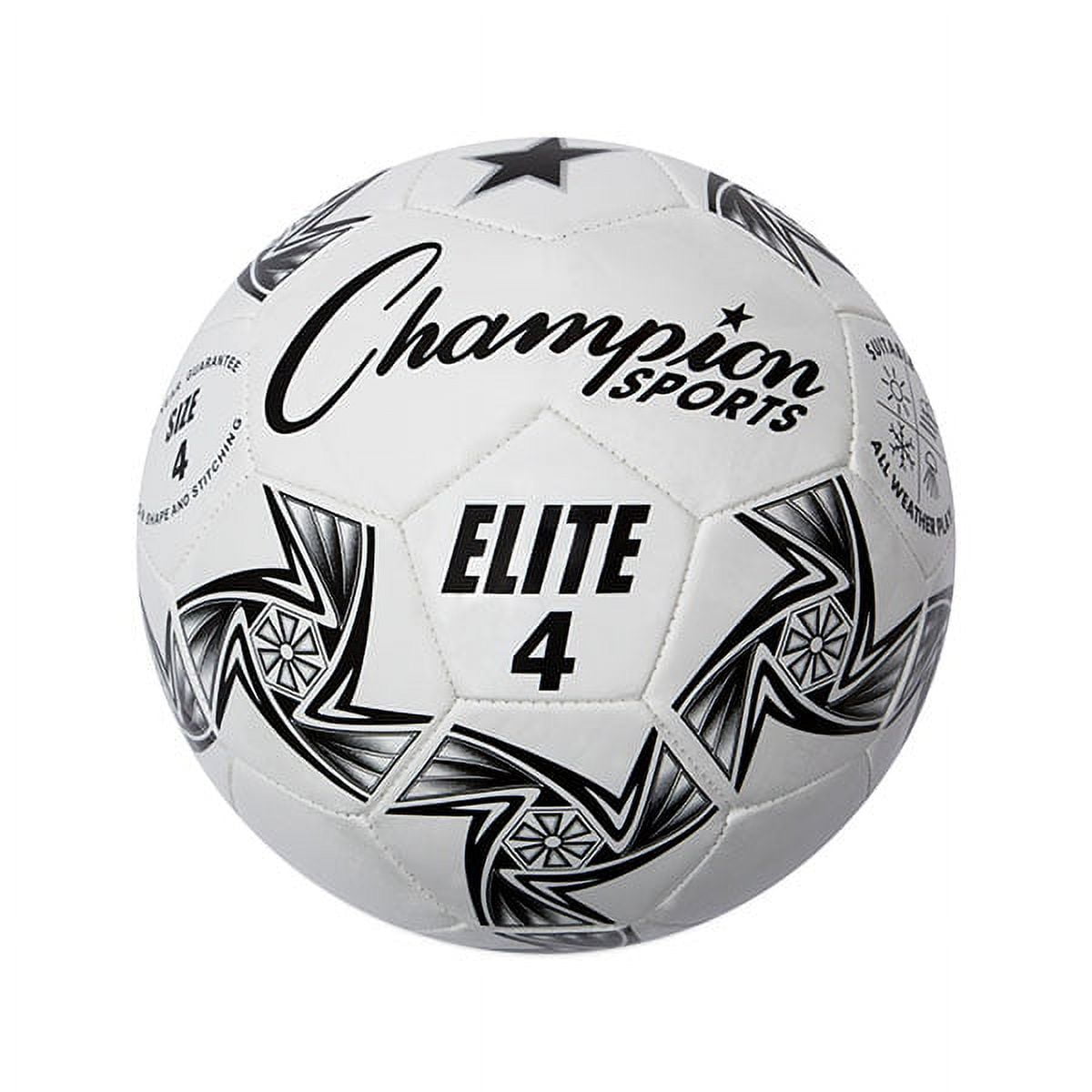 Picture of Champion Sports ELITE4 Elite Soccer Ball, White & Black - Size 4