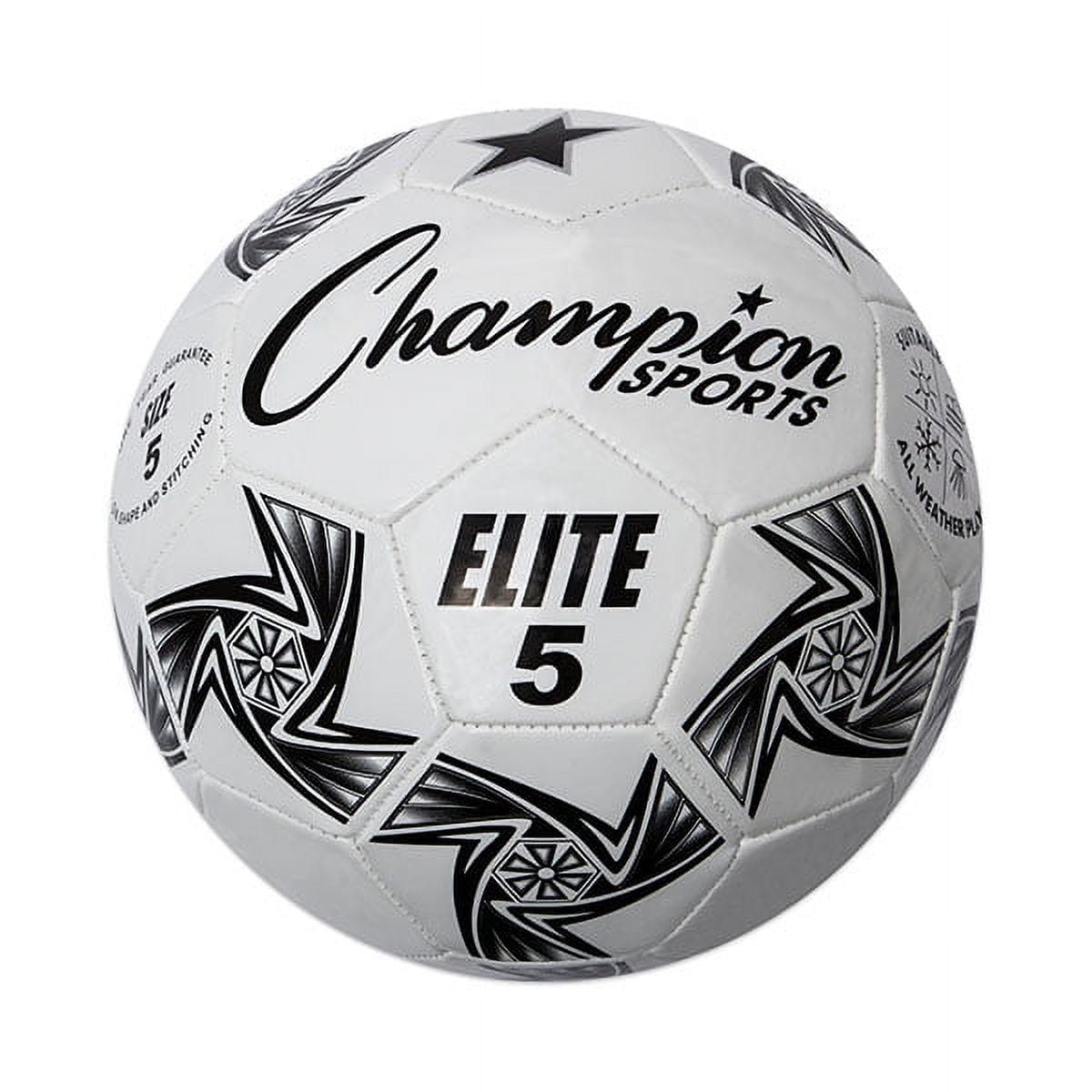 Picture of Champion Sports ELITE5 Elite Soccer Ball, White & Black - Size 5