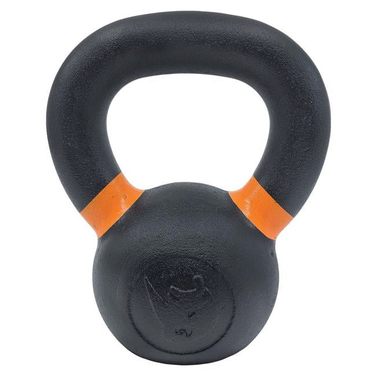 Picture of Champion Sports PCK10 5 x 3 x 6 in. 10 lbs Iron Kettlebell with Orange Handles