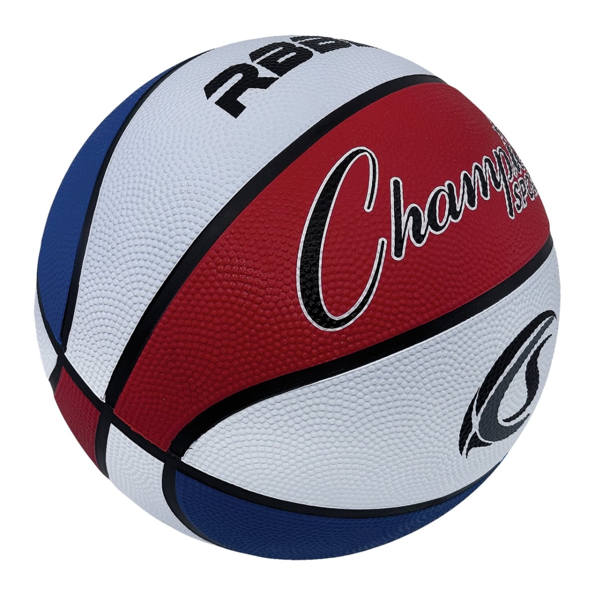 RBB2RWB Rubber Basketball for Junior, Red, White & Blue - Size 5
