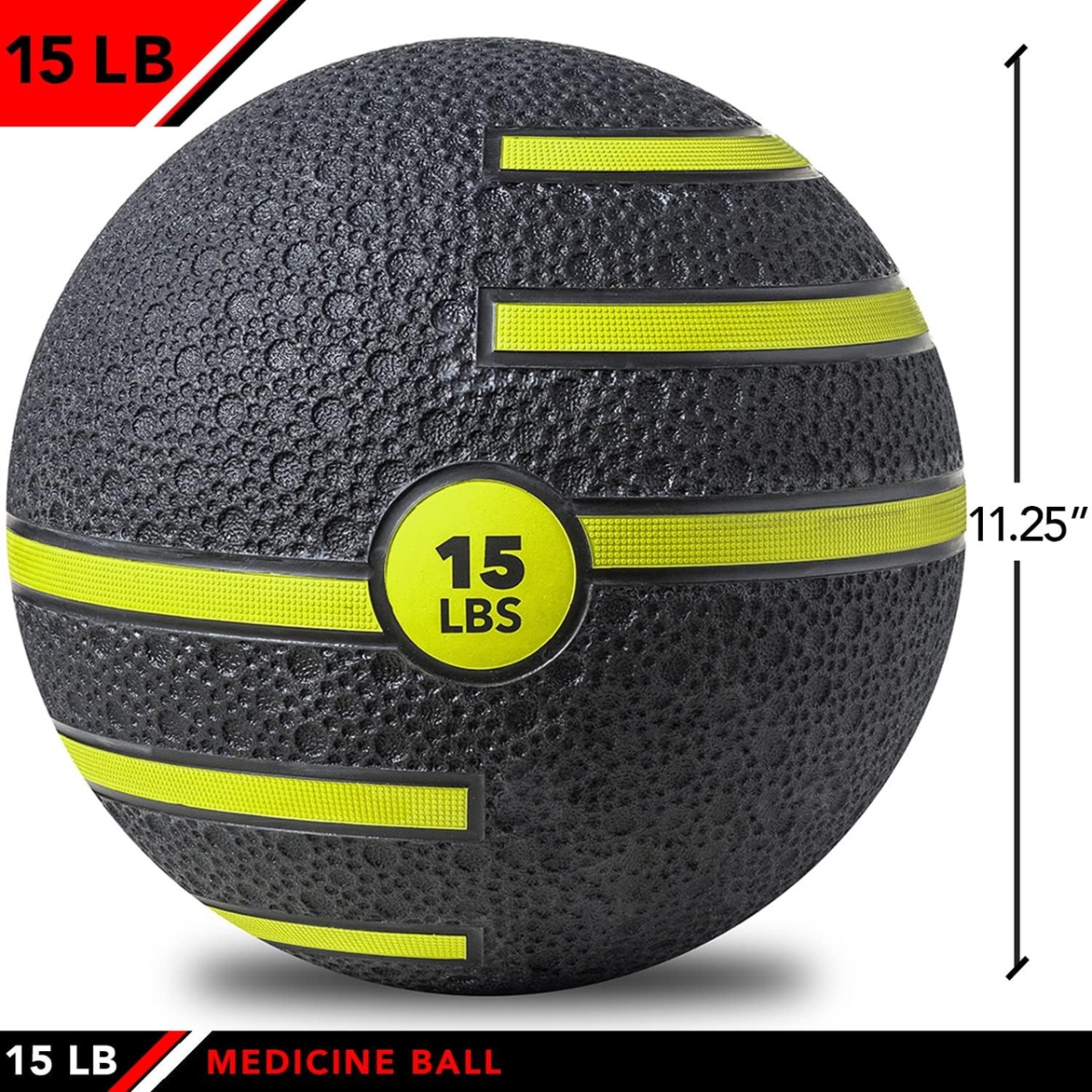 J-MBDT15 15 lbs Medicine Ball with Dual Texture