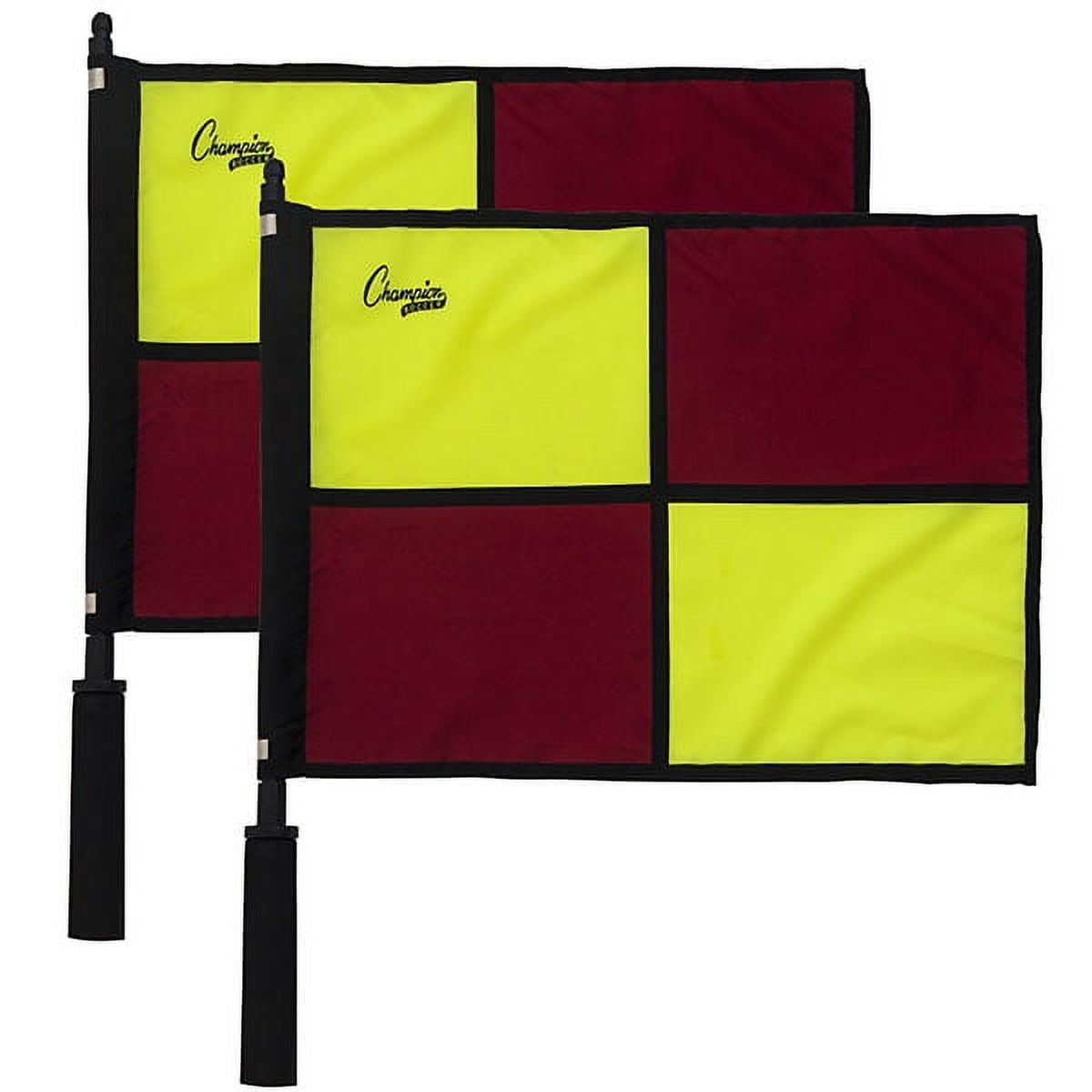 Picture of Champion Sports LFPRO Official Checkered Flag with Border, Red & Yellow