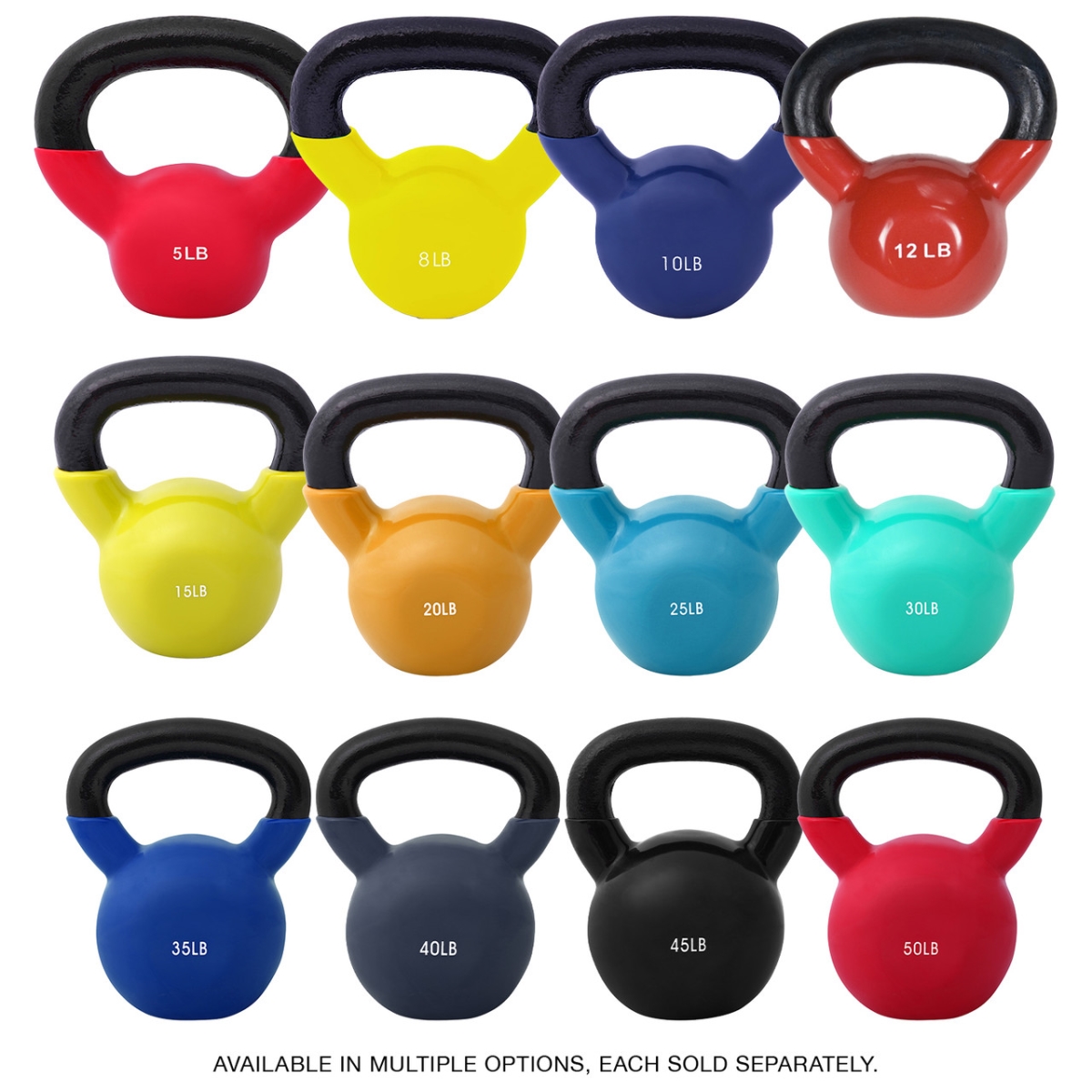 J-VKB25 25 lbs JFIT Vinyl Kettlebell