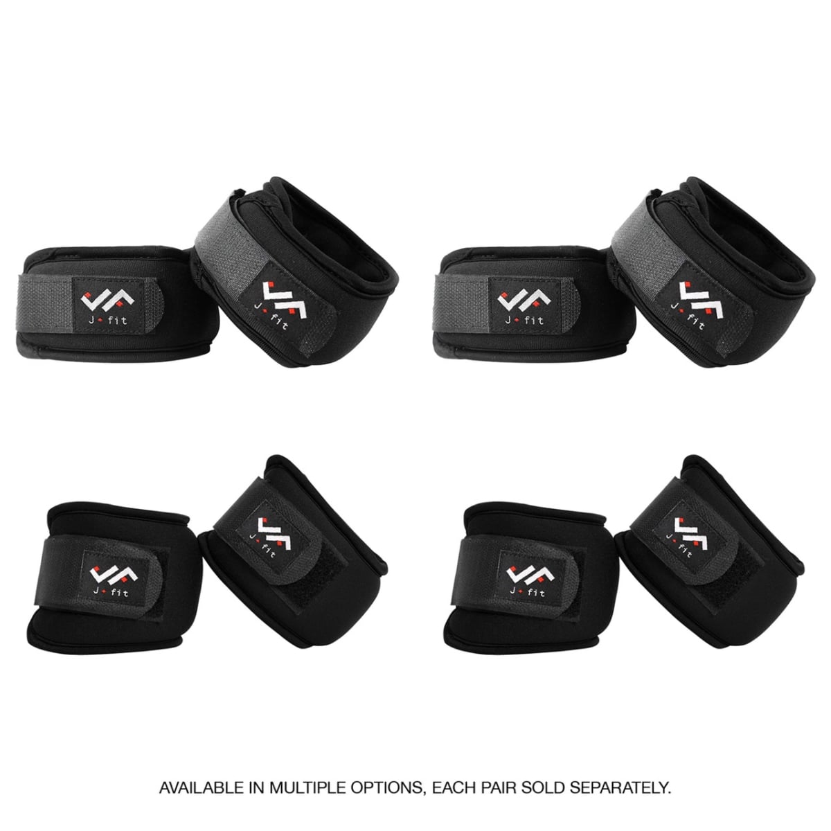 J-WW2MD-LG 2 lbs Adjustable Wrist Ankle Weight - Medium & Large