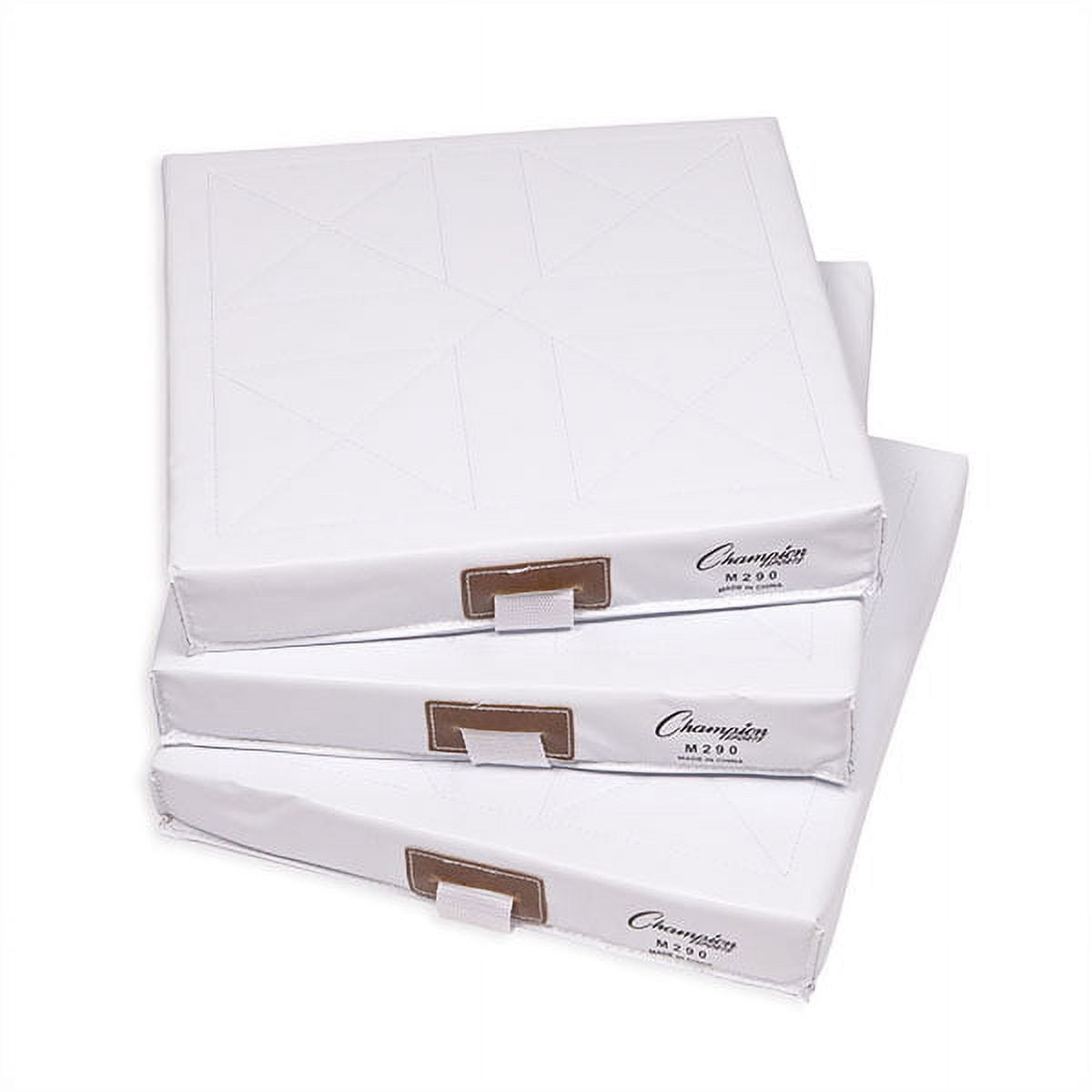 Picture of Champion Sports M290 Spike Foam Filled Quilted Cover Base Set&#44; White - Set of 3