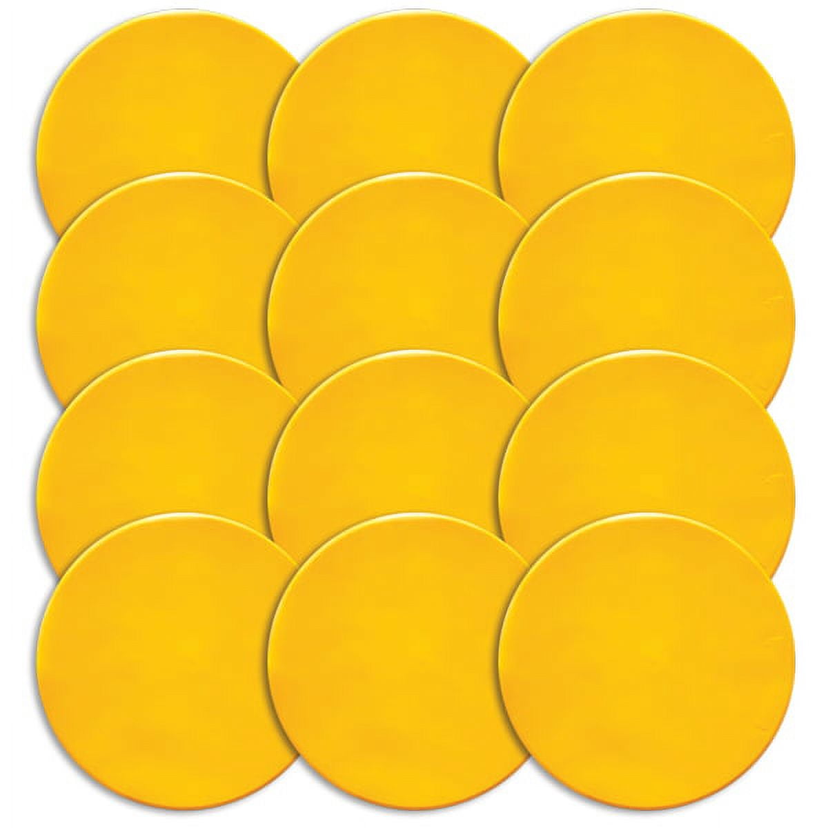 MSPYL 9 in. Poly Spot Marker, Yellow - Pack of 12
