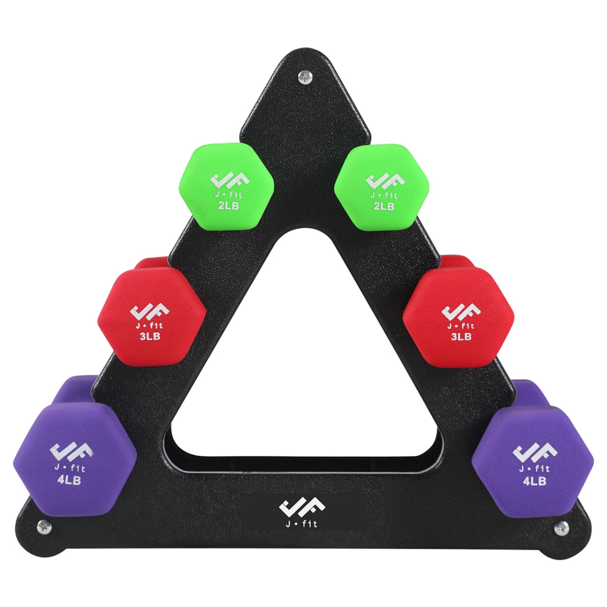 J-DBSTL18 18 lbs Dumbbell Set with Storage Rack Stand