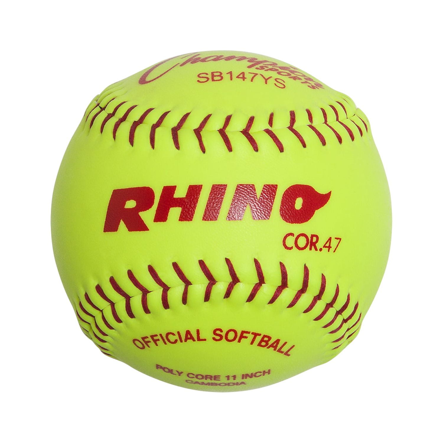 Softball - Optic Yellow & Red - 11 in.