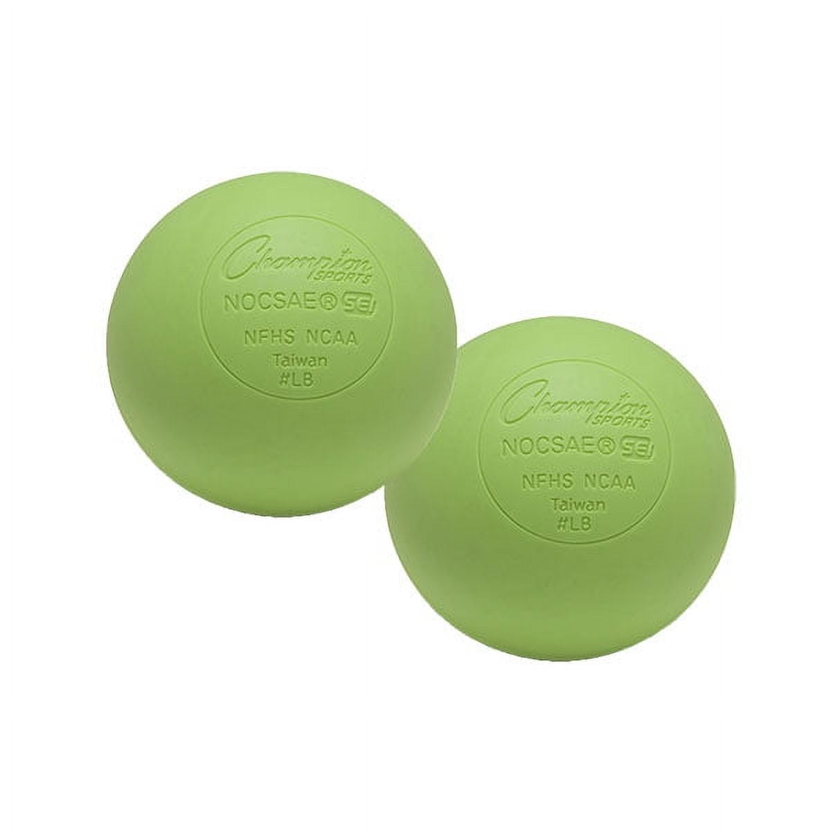 Picture of Champion Sports LBG 2.5 in. Official Lacrosse Ball, Lime Green - Pack of 12