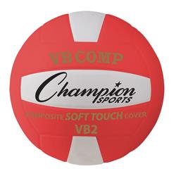 Picture of Champion Sports VB2RD 8.25 in. VB Pro Comp Series Volleyball, Red & White