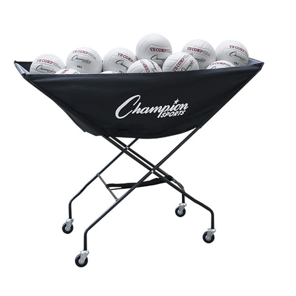 Picture of Champion Sports VCPRO Collapsible Volleyball Cart&#44; Black