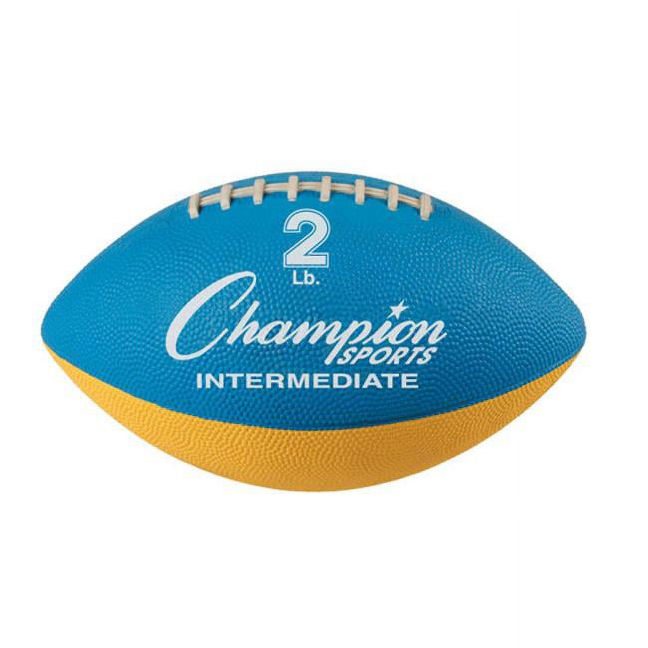 Picture of Champion Sports WF22 2 lbs Intermediate Size Football Trainer, Blue & Yellow