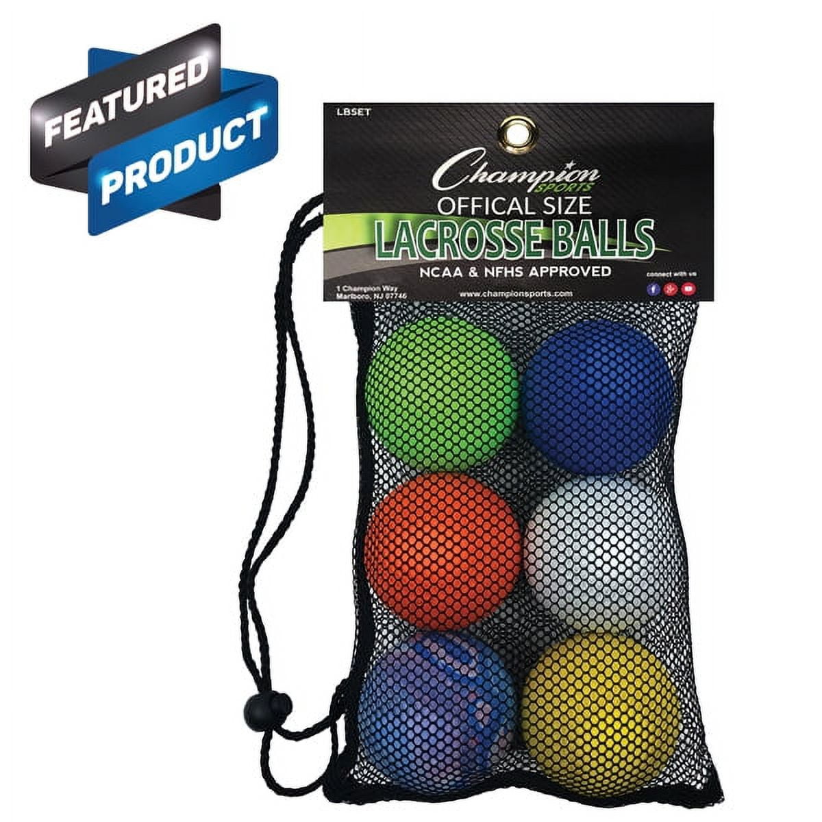 Picture of Champion Sports LBSET Lacrosse Ball Set, Multicolor - Pack of 6