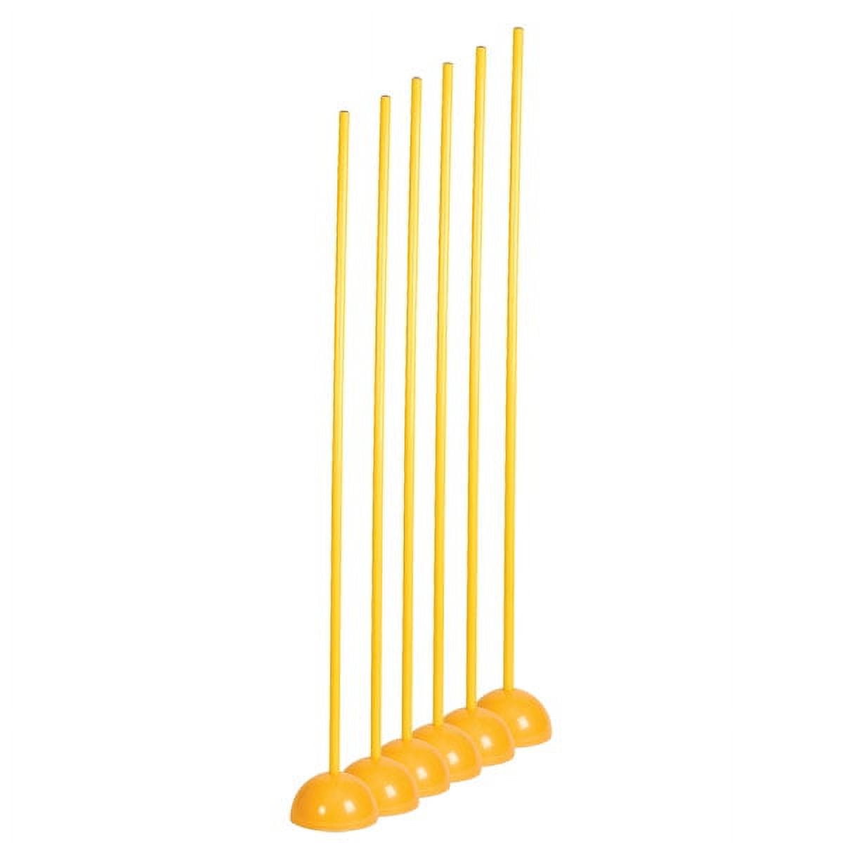 Picture of Champion Sports CK60 Coaching Sticks with Bases, Yellow - Set of 6
