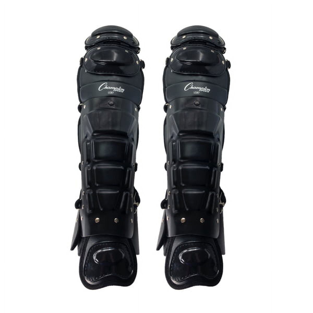 LG87 Professional Umpire Leg Guard, Black