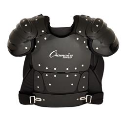 17 in. Outside Plastic Shield Professional Umpire Chest Protector, Black