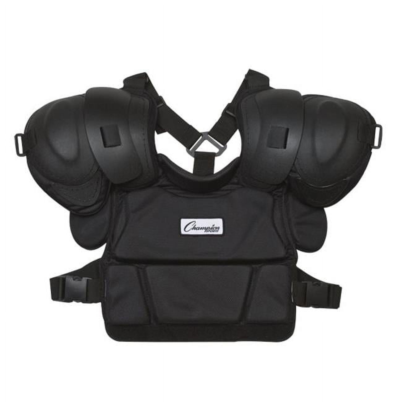 12 in. Pro Style Low Rebound Foam Umpires Chest Protector, Black
