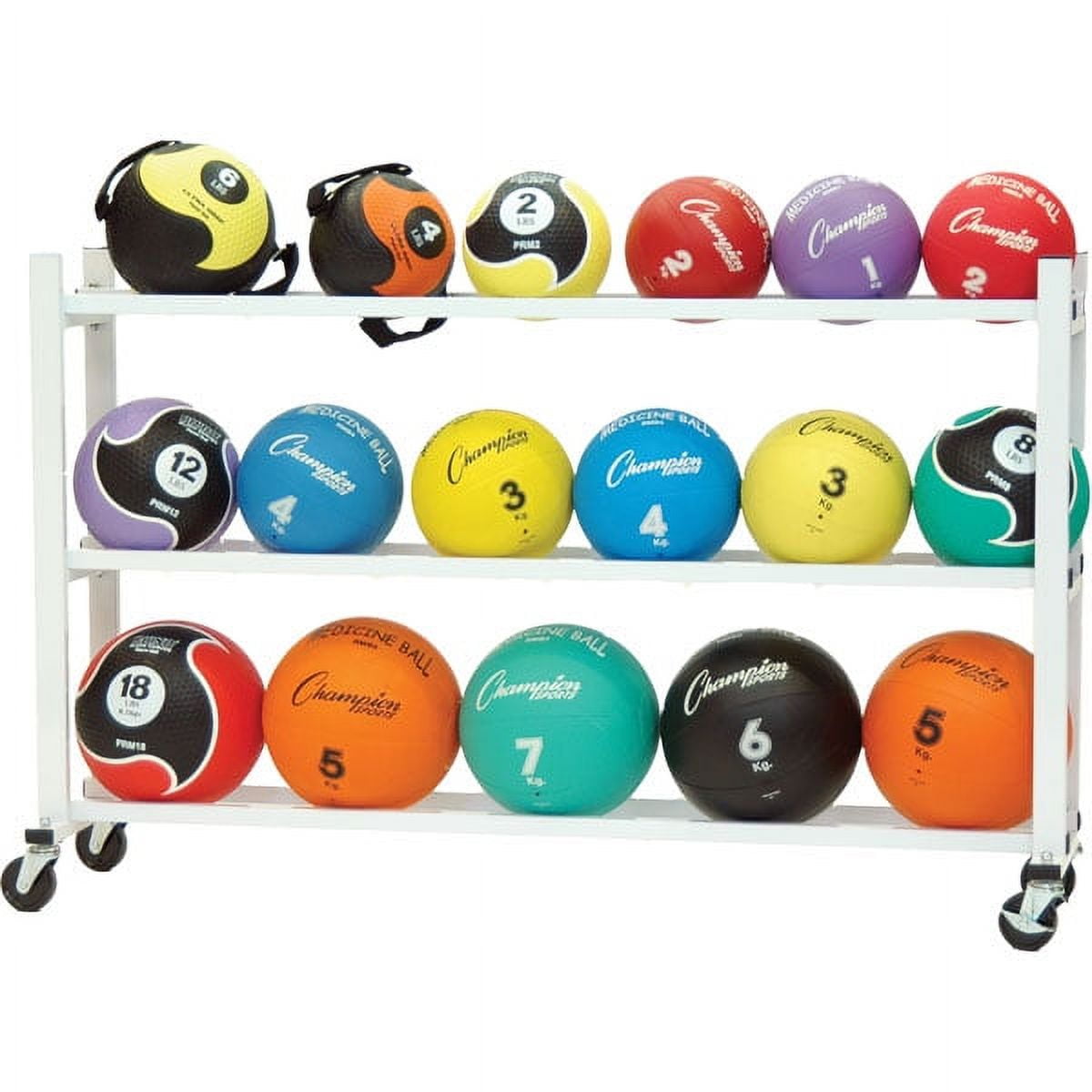 Picture of Champion Sports MBR5 Deluxe Medicine Ball Cart, White