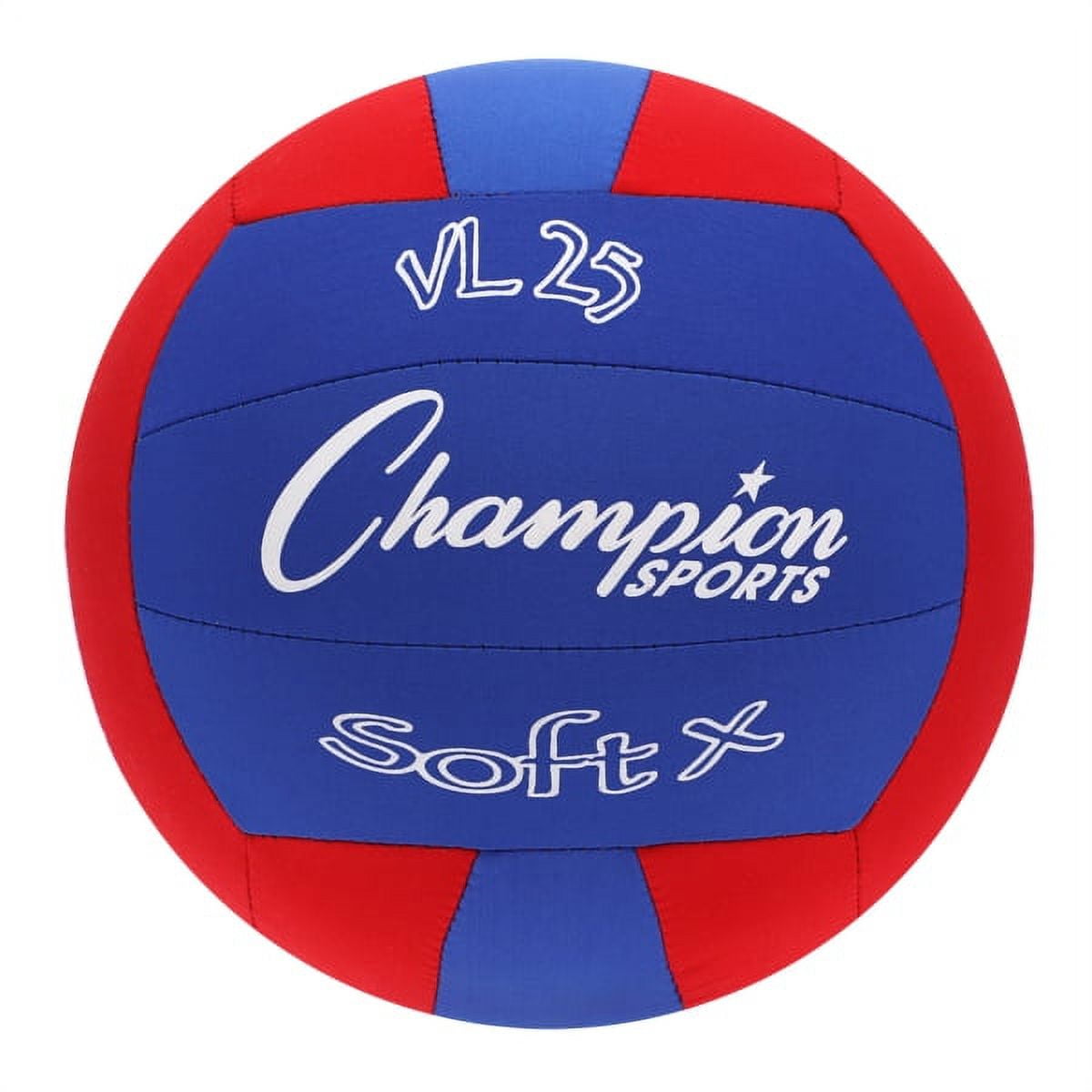 Picture of Champion Sports VL25 Rhino Skin Soft Fabric Volleyball, Red & Blue