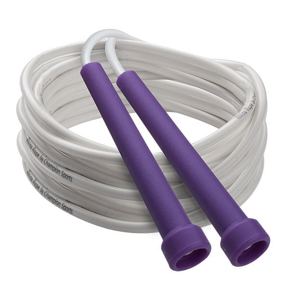 Picture of Champion Sports RSR10SET 10 ft. Rhino High Performance Licorice Speed Rope Set&#44; White & Purple - Set of 6
