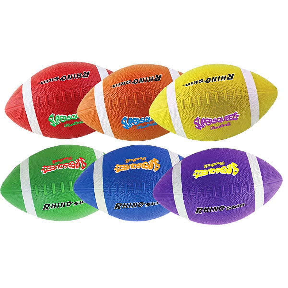 Picture of Champion Sports SQFSET Rhino Skin Super Squeeze Football Set, Multicolor - Set of 6