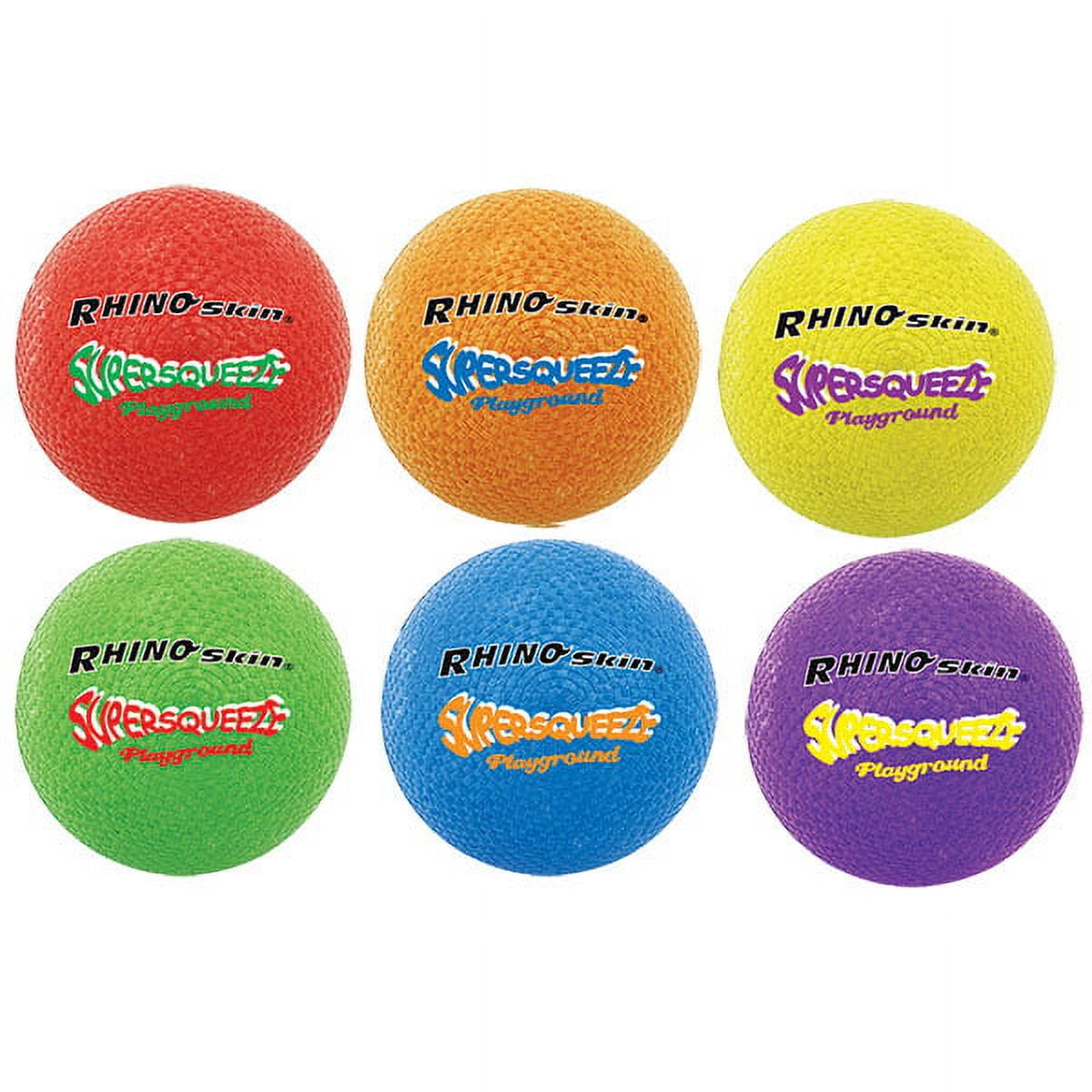SQPGSET 7.5 in. Rhino Skin Super Squeeze Playground Ball Set, Multicolor - Set of 6