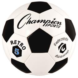 Picture of Champion Sports RETRO5 Retro Soccer Ball&#44; Black & White - Size 5