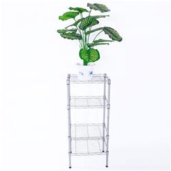 Picture of 212 Main PHO-0QVIZL54-US Carbon Steel Plus ABS Carbon Steel Rectangular 4-Layer Storage Shelves - Silver & Gray