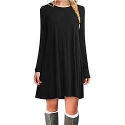 Picture of 212 Main BYL7CL009N01-US Leadingstar Women Solid Color Long Sleeve Drape Ladies Tunic Top Shirt