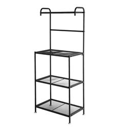 Picture of 212 Main PHO-0RFYAEYT-US 4-Tier Kitchen Shelf with Wire Mesh HT-CJ013 Storage Rack for Accessories - Black