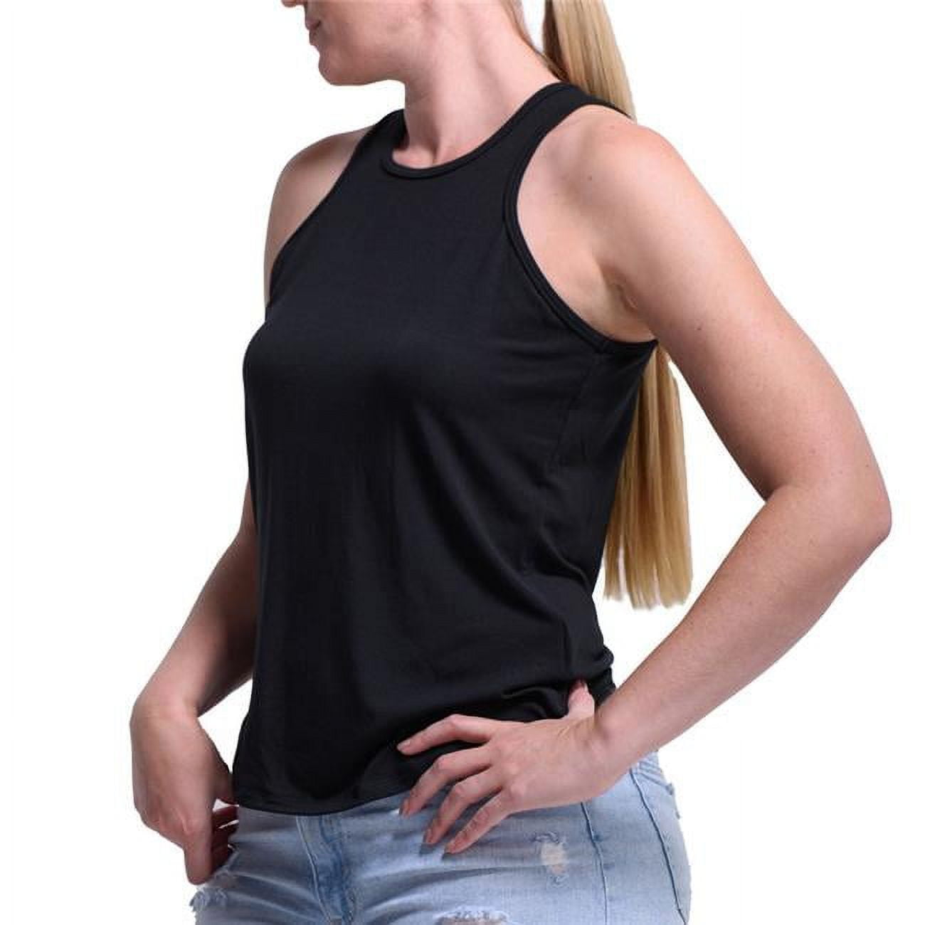 Picture of Christopher J Apparel 850002846461 Womens Tencel Sport Tank Top&#44; Black - Small