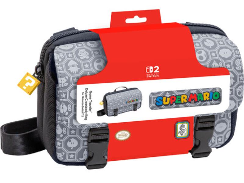 RDS 663293113538 Traveler Deluxe Crossbody Bag for Nintendo Switch, Super Mario Design