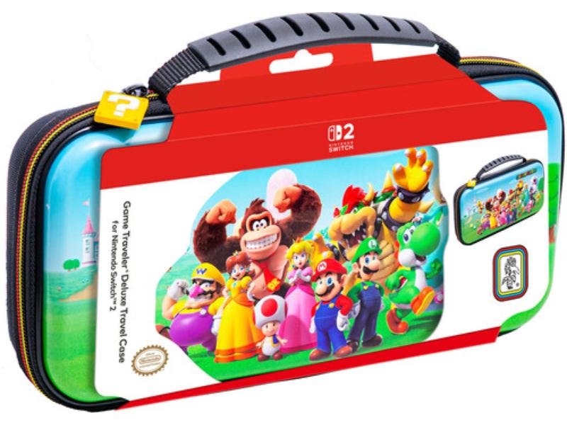 RDS 663293113699 Game Traveler Deluxe Travel Case for Nintendo Switch, Super Mario & Friends Design
